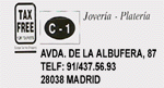 TAX FREE - AVDA DE LA ALBUFERA, 87 - TELF: 91/437.56.93 - MADRID