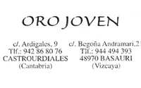 ORO JOVEN - C/ Ardigales,9 - Tlf.942 868 076 - Cantabra