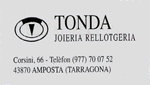 TONDA JOYERIA - CORSINI, 66 - TELF: 977 70.07.52 - AMPOSTA