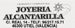 JOYERIA ALCANTARILLA - C/. REAL, 14 - TELF: 96 217.15.71 - UTIEL