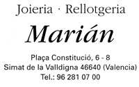 MARIAN - Plaa Constituci,6-8 - Tlf. 962 810 700 - Simat de la Valldigna