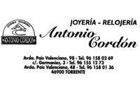 ANTONIO CORDN - Avd. Pas Valenciano, 98 - Tlf. 961 580 269